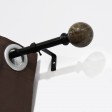 Tom Adjustable Single Curtain Rod 84 Inch to 120 Inch-Black