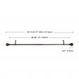 Tom Adjustable Single Curtain Rod 28 Inch to 48 Inch-Bronze
