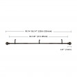 Tom Adjustable Single Curtain Rod 84 Inch to 120 Inch-Bronze