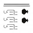 Peony Adjustable Single Curtain Rod 36 Inch to 72 Inch-Black