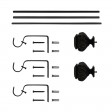 Peony Adjustable Single Curtain Rod 72 Inch to 144 Inch-Black