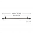 Peony Adjustable Single Curtain Rod 18 Inch to 36 Inch-Bronze