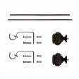 Peony Adjustable Single Curtain Rod 18 Inch to 36 Inch-Bronze