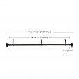 Peony Adjustable Single Curtain Rod 36 Inch to 72 Inch-Bronze