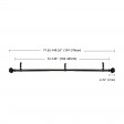 Peony Adjustable Single Curtain Rod 72 Inch to 144 Inch-Bronze