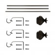 Peony Adjustable Single Curtain Rod 72 Inch to 144 Inch-Bronze