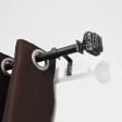 Peony Adjustable Single Curtain Rod 36 Inch to 72 Inch-Venetian Silver