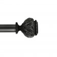 Peony Adjustable Single Curtain Rod 72 Inch to 144 Inch-Venetian Silver