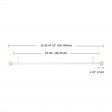 Peony Adjustable Single Curtain Rod 18 Inch to 36 Inch-White
