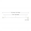 Peony Adjustable Single Curtain Rod 72 Inch to 144 Inch-White