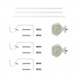 Peony Adjustable Single Curtain Rod 72 Inch to 144 Inch-White