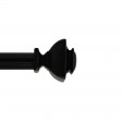 Bruce Adjustable Single Curtain Rod 18 Inch to 36 Inch-Black