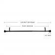 Bruce Adjustable Single Curtain Rod 18 Inch to 36 Inch-Black