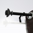Bruce Adjustable Single Curtain Rod 18 Inch to 36 Inch-Black