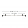 Bruce Adjustable Single Curtain Rod 72 Inch to 144 Inch-Bronze