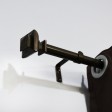 Bruce Adjustable Single Curtain Rod 72 Inch to 144 Inch-Bronze