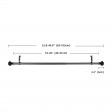 Bruce Adjustable Single Curtain Rod 18 Inch to 36 Inch-Venetian Silver