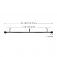 Bruce Adjustable Single Curtain Rod 72 Inch to 144 Inch-Venetian Silver