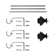 Bruce Adjustable Single Curtain Rod 72 Inch to 144 Inch-Venetian Silver