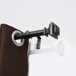 Bruce Adjustable Single Curtain Rod 72 Inch to 144 Inch-Venetian Silver