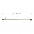 Bruce Adjustable Single Curtain Rod 18 Inch to 36 Inch-Copper