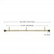 Bruce Adjustable Single Curtain Rod 72 Inch to 144 Inch-Copper