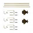 Bruce Adjustable Single Curtain Rod 72 Inch to 144 Inch-Copper
