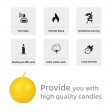 2 Inch Yellow Citronella Ball Candles (96pcs/Case) Bulk