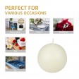 4 Inch White Citronella Ball Candles (12pcs/Case) Bulk