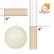 4 Inch White Citronella Ball Candles (2pc/Box)