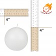 4 Inch Pale Ivory Citronella Ball Candles (12pcs/Case) Bulk