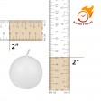 2 Inch White Ball Candles (96pcs/Case) Bulk