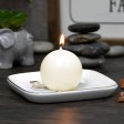 2 Inch Pale Ivory Ball Candles (12pc/Box)
