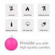 2 Inch Hot Pink Ball Candles (12pc/Box)
