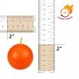 2 Inch Orange Ball Candles (12pc/Box)