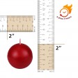 2 Inch Red Ball Candles (12pc/Box)