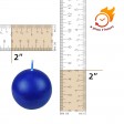 2 Inch Blue Ball Candles (96pcs/Case) Bulk