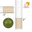 2 Inch Sage Green Ball Candles (12pc/Box)