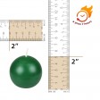 2 Inch Hunter Green Ball Candles (12pc/Box)