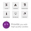 2 Inch Purple Ball Candles (12pc/Box)