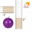 2 Inch Purple Ball Candles (96pcs/Case) Bulk