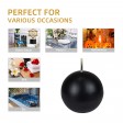 2 Inch Black Ball Candles (12pc/Box)
