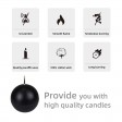 2 Inch Black Ball Candles (96pcs/Case) Bulk