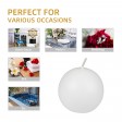 3 Inch White Ball Candles (6pc/Box)