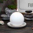 3 Inch White Ball Candles (6pc/Box)