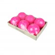 3 Inch Hot Pink Ball Candles (6pc/Box)