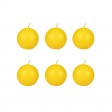 3 Inch Yellow Ball Candles (6pc/Box)
