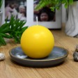 3 Inch Yellow Ball Candles (36pcs/Case) Bulk