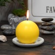 3 Inch Yellow Ball Candles (6pc/Box)