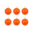 3 Inch Orange Ball Candles (6pc/Box)